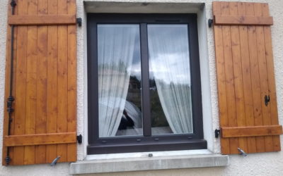 Rénovation: pose de fenêtres aluminium bicolore